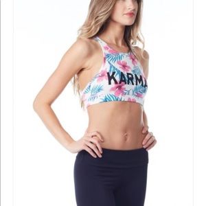 Spiritual Gangster Karma Racer Bra Hibiscus